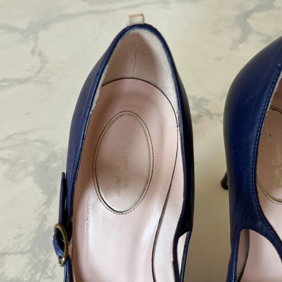 SJP by Sarah Jessica Parker T Strap Heel - Purple Leather 9.5 - Picture 14 of 15